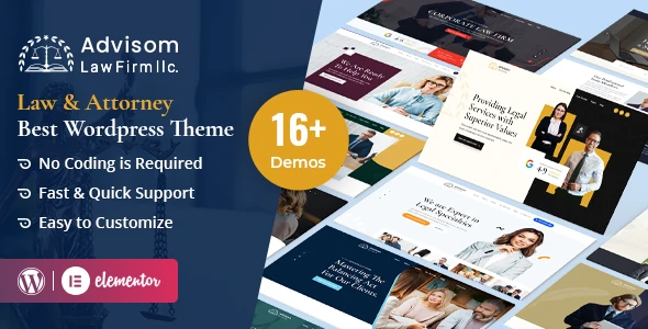 Law Advisom | Lawyers & Attorney WordPress Theme