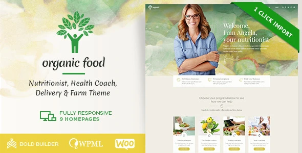 Organic Food – Nutritionist & Farm WordPress Theme